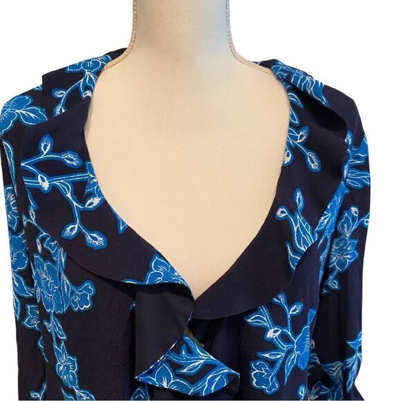 Draper James Geranium Floral Wrap Dress Size 2 Oversized - Picture 5 of 7